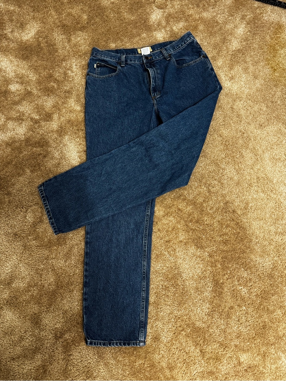L.L. Bean Men's Relaxed Fit Dark Blue Jeans 35 x 32